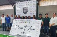Bina participa da apresentação das equipes que irão disputar Campeonato Paranaense Série Bronze (adulta) e o Campeonato Paranaense Sub 15 e Sub 16