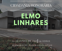 Honraria: Elmo Linhares recebe título nesta sexta-feira